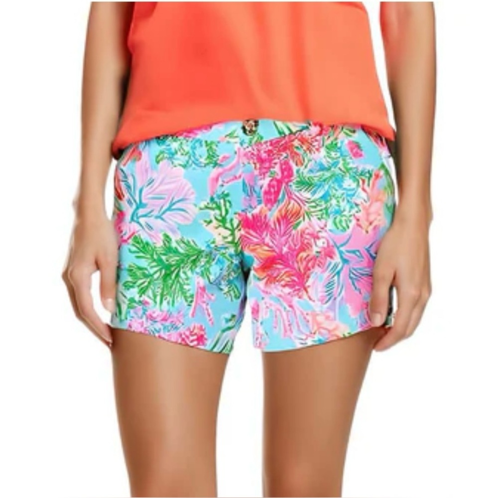 Lilly Pulitzer Knit Callahan Shorts - Celestial Blue Cay to My Heart - 10 - NWT